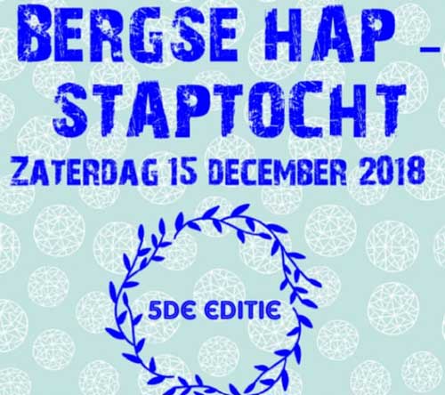 Zaterdag 15 december 2018: Hap- en Stap tocht en Winterfair Berg aan de Maas