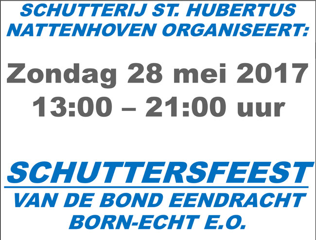 28 mei 2017: BONDSSCHUTTERSFEEST NATTENHOVEN