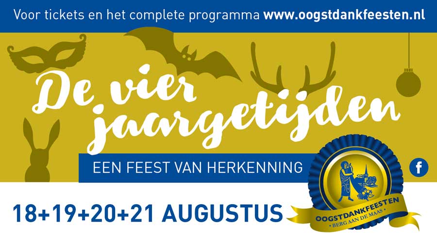 18 t/m 21 augustus 2017: Oogstdankfeest Berg aan de Maas